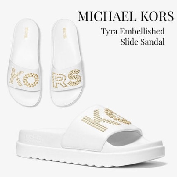 tyra embellished slide sandal